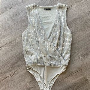 ✨Zara Sequin Body Suit✨